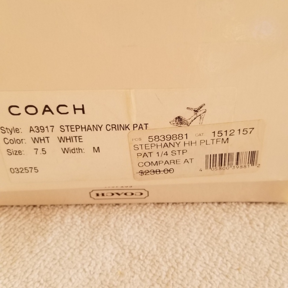 Coach White Stephany High Heel Platform - Picture 4 of 4